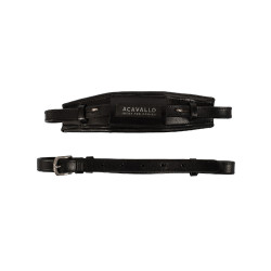 Nasenriemen Acavallo aus Leder für Hackamore Schwarz