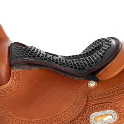 Sattelsitzbezug Acavallo Ortho-Coccyx Western Gel Hexagonal Dri-Lex 20mm Braun
