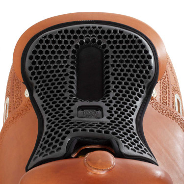 Sattelsitzbezug Acavallo Ortho-Coccyx Western Gel Hexagonal Dri-Lex 20mm Schwarz