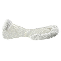 Atmungsaktiver Acavallo Gel-Sattelkissen mit Lammfellrand Atmungsaktiver Acavallo Gel-Sattelkissen mit Lammfellrand