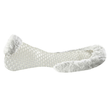 Atmungsaktiver Acavallo Gel-Sattelkissen mit Lammfellrand Atmungsaktiver Acavallo Gel-Sattelkissen mit Lammfellrand
