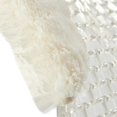 Atmungsaktiver Acavallo Gel-Sattelkissen mit Lammfellrand Transparent / naturfarben