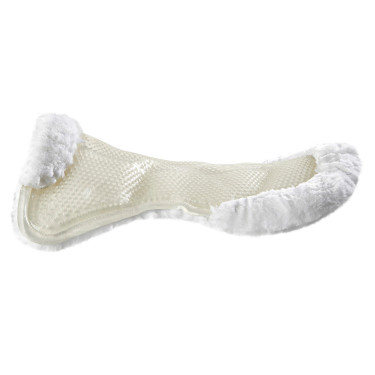 Acavallo Classic Gel Stoßdämpfer mit Lammfell Transparent / Weiß