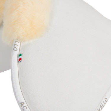 Acavallo Close Contact Memory Foam Schabracke mit Lammfell Weiß / Natur Wei&szlig;
