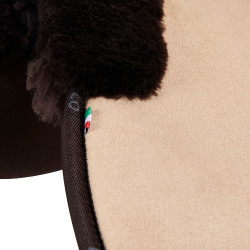 Acavallo Close Contact Memory Foam Schabracke mit Lammfell Sand / Braun Beige