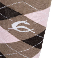 Acavallo Socken aus Baumwolle mit Strass Braun / Rosa / braune Strasssteine
