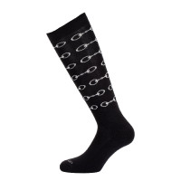 Wadenlange Socken aus Baumwolle Acavallo Schwarz