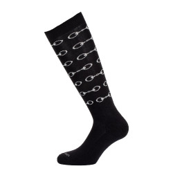 Wadenlange Socken aus Baumwolle Acavallo Schwarz