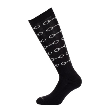 Wadenlange Socken aus Baumwolle Acavallo Schwarz