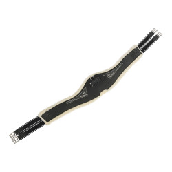 Anatomischer Gurt Acavallo Gel & PVC mit abnehmbarer Wollunterlage Schwarz