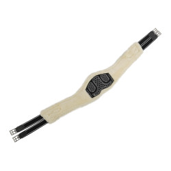 Anatomischer Gurt Acavallo Gel & PVC mit abnehmbarer Wollunterlage Schwarz