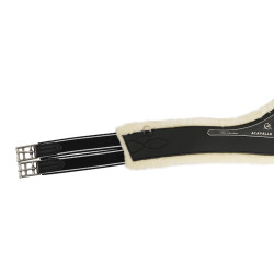 Anatomischer Gurt Acavallo Gel & PVC mit abnehmbarer Wollunterlage Schwarz