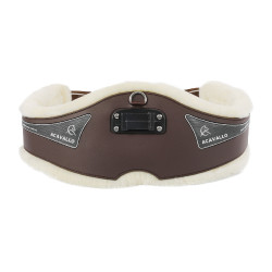 Anatomischer Gurt Acavallo Gel & PVC mit abnehmbarer Wollunterlage Dunkelbraun