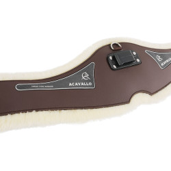 Anatomischer Gurt Acavallo Gel & PVC mit abnehmbarer Wollunterlage Dunkelbraun