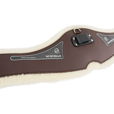 Anatomischer Gurt Acavallo Gel & PVC mit abnehmbarer Wollunterlage Dunkelbraun