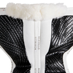 Acavallo Close Contact Classic Gel Stoßdämpfer mit Memory-Schaum und Lammfell Weiß / weiß Weiß