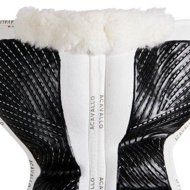 Acavallo Close Contact Classic Gel Stoßdämpfer mit Memory-Schaum und Lammfell Weiß / weiß Weiß