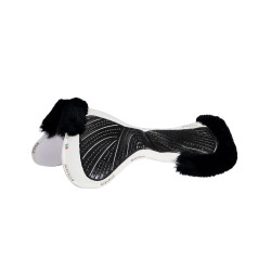 Acavallo Close Contact Classic Gel Stoßdämpfer mit Memory-Schaum und Lammfell Weiß / Schwarz Weiß Acavallo Close Contact Classic Gel Stoßdämpfer mit Memory-Schaum und Lammfell Weiß / Schwarz Weiß