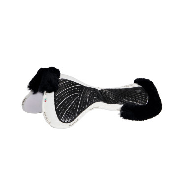Acavallo Close Contact Classic Gel Stoßdämpfer mit Memory-Schaum und Lammfell Weiß / Schwarz Weiß Acavallo Close Contact Classic Gel Stoßdämpfer mit Memory-Schaum und Lammfell Weiß / Schwarz Weiß