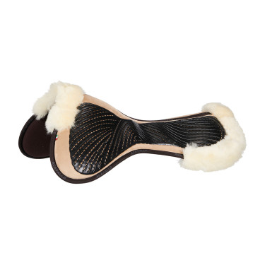 Acavallo Close Contact Classic Gel Stoßdämpfer mit Memory-Schaum und Lammfell Sand / Natur Beige