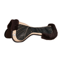 Acavallo Close Contact Classic Gel Stoßdämpfer mit Memory-Schaum und Lammfell Sand / Braun Beige