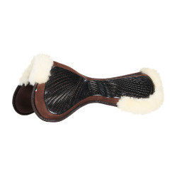 Acavallo Close Contact Classic Gel Stoßdämpfer mit Memory-Schaum und Lammfell Braun / Natur