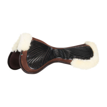 Acavallo Close Contact Classic Gel Stoßdämpfer mit Memory-Schaum und Lammfell Braun / Natur