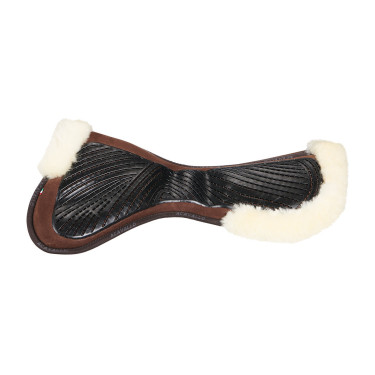 Acavallo Close Contact Classic Gel Stoßdämpfer mit Memory-Schaum und Lammfell Braun / Natur