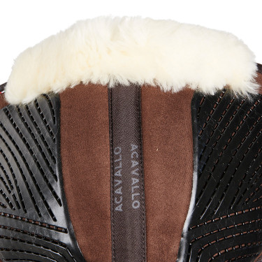 Acavallo Close Contact Classic Gel Stoßdämpfer mit Memory-Schaum und Lammfell Braun / Natur