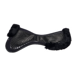 Acavallo Close Contact Classic Gel Stoßdämpfer mit Memory-Schaum und Lammfell Schwarz / schwarz