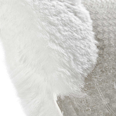 Mischsattelpad Close Contact Acavallo Classic mit vollständig integriertem Lammfell Transparent / Weiß