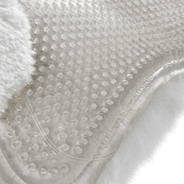 Mischsattelpad Close Contact Acavallo Classic mit vollständig integriertem Lammfell Transparent / Weiß