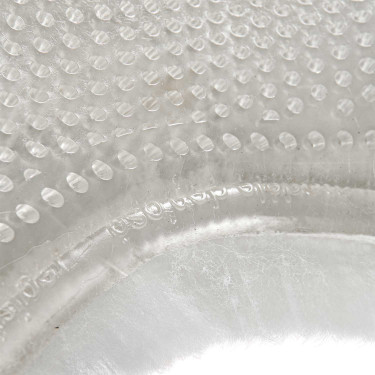 Mischsattelpad Close Contact Acavallo Classic mit vollständig integriertem Lammfell Transparent / Weiß