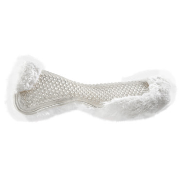 Acavallo Gel Schabracke mit komplettem Lammfell Transparent / Weiß Acavallo Gel Schabracke mit komplettem Lammfell Transparent / Weiß