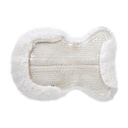 Acavallo Gel Schabracke mit komplettem Lammfell Transparent / Weiß Acavallo Gel Schabracke mit komplettem Lammfell Transparent / Weiß