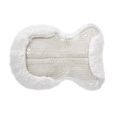 Acavallo Gel Schabracke mit komplettem Lammfell Transparent / Weiß Acavallo Gel Schabracke mit komplettem Lammfell Transparent / Weiß
