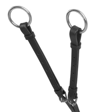 Martingal-Vorgeschirr Acavallo aus Leder, 5-Punkte Schwarz