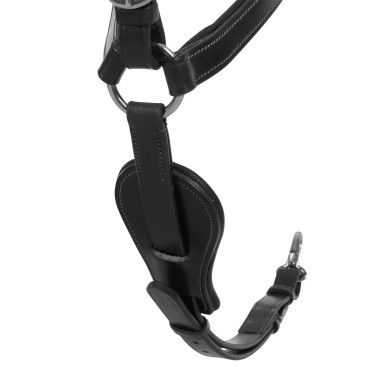 Martingal-Vorgeschirr Acavallo aus Leder, 5-Punkte Schwarz