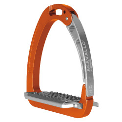 Étriers en aluminium Acavallo Arena Aluplus Orange