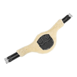 Gurt mit Bauchlatz Acavallo Gel & PVC Abnehmbares Innenfutter aus Wolle Schwarz