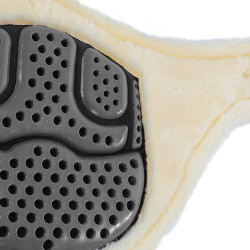 Gurt mit Bauchlatz Acavallo Gel & PVC Abnehmbares Innenfutter aus Wolle Schwarz