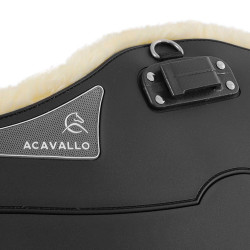 Gurt mit Bauchlatz Acavallo Gel & PVC Abnehmbares Innenfutter aus Wolle Schwarz