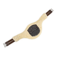 Gurt mit Bauchlatz Acavallo Gel & PVC Abnehmbares Innenfutter aus Wolle Dunkelbraun