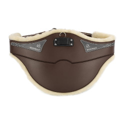 Gurt mit Bauchlatz Acavallo Gel & PVC Abnehmbares Innenfutter aus Wolle Dunkelbraun