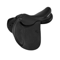 Spring-Sattel aus Leder Acavallo Veneziano Schwarz