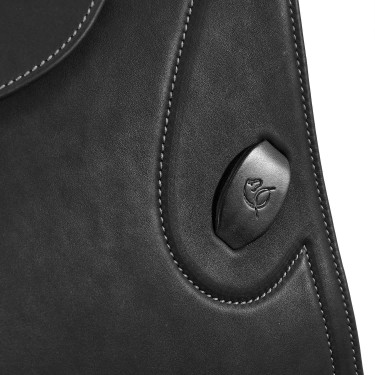 Spring-Sattel aus Leder Acavallo Botticelli Schwarz