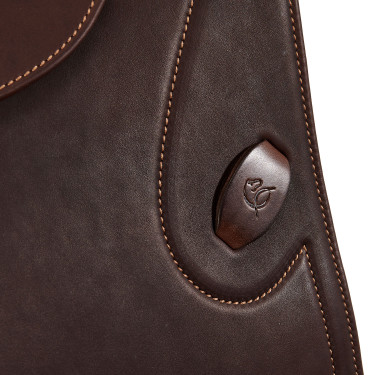 Spring-Sattel aus Leder Acavallo Botticelli Dunkelbraun