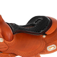 Acavallo Ortho-Pubis Western Gel Hexagonal 20 mm Drylex Sitzbezug Schwarz