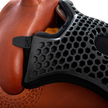 Acavallo Ortho-Pubis Western Gel Hexagonal 20 mm Drylex Sitzbezug Schwarz