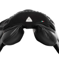 Sattelsitzbezug Stoßdämpfer Acavallo Jump Gel Out Ortho-Coccyx 20 mm Schwarz